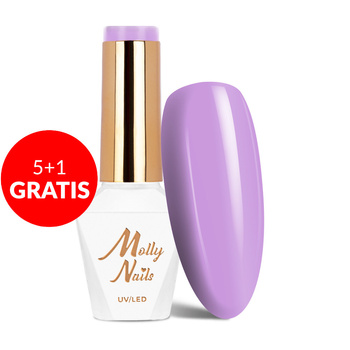 5+1 безкоштовно Гібридний лак Molly Nails Flamingo Cosmopolitan без HEMA/Di-HEMA, 8 г, № 142