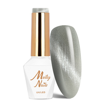 Magnetischer Hybridlack mit Cat-Eye-Effekt „Cat Eye Crystal Water“ von Molly Nails, HEMA/Di-HEMA-frei, 8 g, Nr. 161