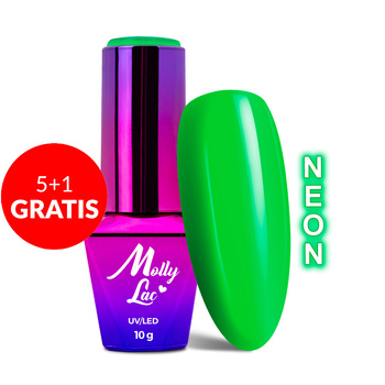 5 + 1 gratuit Vernis hybride MollyLac Women in Paradise The Lemongrass Neon 10 g n° 72