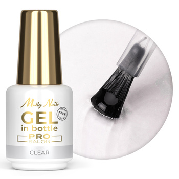 Формуючий гель у флаконі з пензликом Gel in Bottle Molly Nails Pro Salon Clear без HEMA/Di-HEMA, 15 г