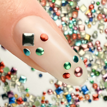 ShinePins : clous lisses, strass et décorations pour ongles, assortiment NTN Premium, 5 g