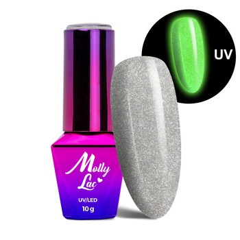 MollyLac Night Glowing Freestate HEMA/Di-HEMA Free 10g No. 676 glow-in-the-dark hybrid nail polish
