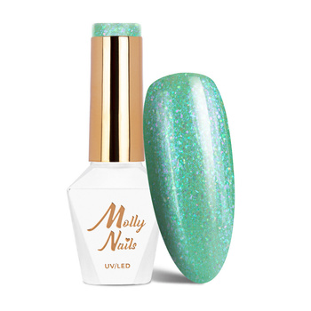 Гібридний лак Molly Nails Green Party Crazy Mint без HEMA/Di-HEMA, 8 г, № 83