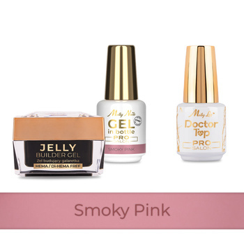 PRO MATCH SYSTEM 2+1 Smoky Pink: 2 гелі LED/UV: Jelly&Gel у флаконі + Doctor Top 15 г БЕЗКОШТОВНО