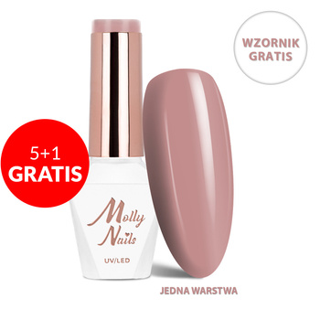 5+1 безкоштовно Гібридний лак LED/UV Gel Polish The Trend Edit № 308 Vintage Rose MollyNails без HEMA/Di-HEMA 8 г + каталог зразків БЕЗКОШТОВНО