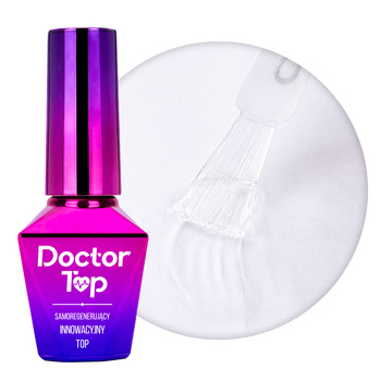 Самовідновлюючий топ-покриття без протирання Doctor Top Molly Nails, без HEMA/Di-HEMA, прозорий, 10 г