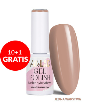 10+1 безкоштовно Гібридний лак LED/UV Gel Polish Nudes Toffee AlleLac без HEMA/Di-HEMA 6 г