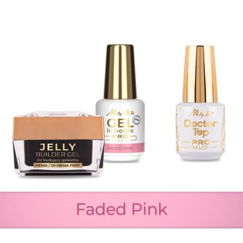 PRO MATCH SYSTEM 2+1 Faded Pink: 2 гелі LED/UV: Jelly&Gel у флаконі + Doctor Top 15 г БЕЗКОШТОВНО