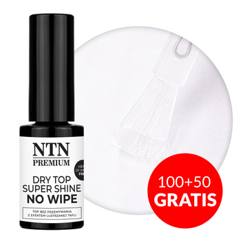 100+50 безкоштовно DRY TOP SUPER SHINE топ-покриття без витирання NTN Premium HEMA/Di-HEMA Free Clear 5 г