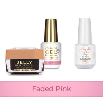 PRO MATCH SYSTEM 2+1 Faded Pink: 2 гелі LED/UV: Jelly&Gel у флаконі + Doctor Top 15 г БЕЗКОШТОВНО