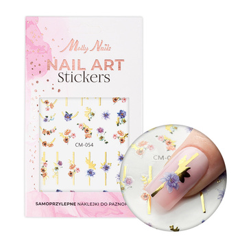 Самоклеючі наклейки на нігті «Квіти» CM-054 Molly Nails