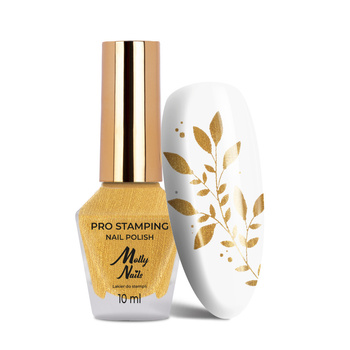 Лак для штампів та стемпінгу Molly Nails PRO Stamping, золотий, 10 мл
