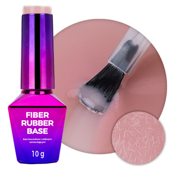 Каучукова основа для LED/UV з волокнами Molly Nails Rubber Fiber Base Nutty Nut 10 г