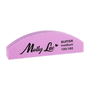 Двостороння полірувальна головка Buffer mini у формі півмісяця та човника, Medium 100/180, MollyLac, 5 шт.