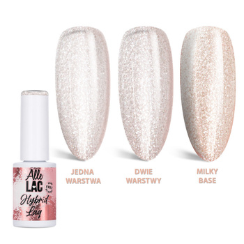 Гібридний лак LED/UV Gel Polish Nudes N19 Star Glitter AlleLac без HEMA/Di-HEMA, 6 г