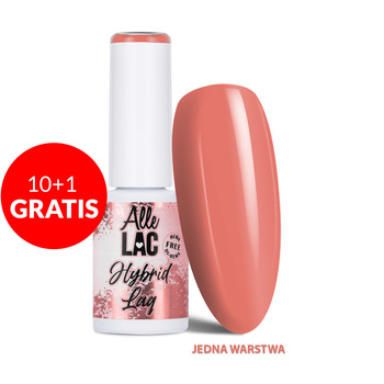 10+1 безкоштовно Гібридний лак LED/UV Gel Polish Nudes N10 Coral Rose AlleLac без HEMA/Di-HEMA 6 г