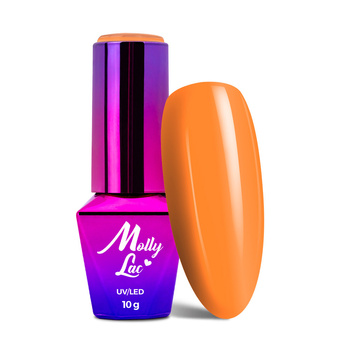 Гібридний лак MollyLac Bubble Tea Naranja 10 г № 133