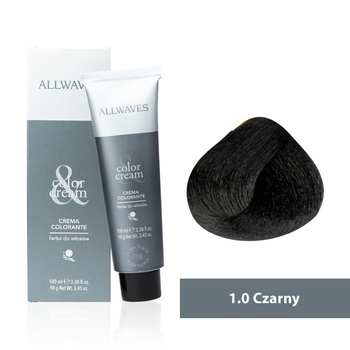 Фарба для волосся Allwaves Cream Color, чорний 1.0, 100 мл