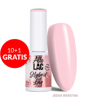 10+1 безкоштовно Гібридний лак LED/UV Gel Polish Nudes N3 Silk Pink AlleLac без HEMA/Di-HEMA 6 г
