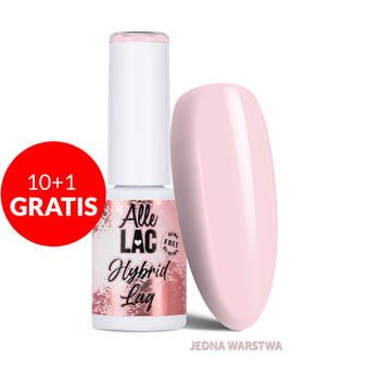 10+1 безкоштовно Гібридний лак LED/UV Gel Polish Nudes N4 Light Pink AlleLac без HEMA/Di-HEMA 6 г