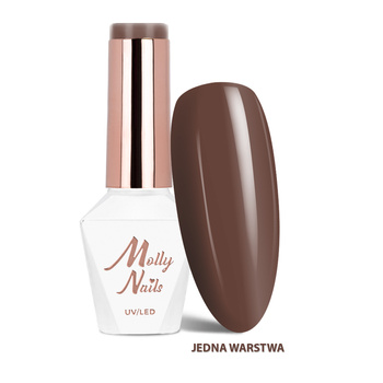 Гібридний лак MollyNails Choco Dreams Sticky toffee без HEMA/Di-HEMA, 8 г, № 354