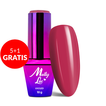 5+1 безкоштовно Гібридний лак MollyLac Flamingo Rogue 10 г № 148