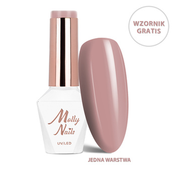 Гібридний лак LED/UV Gel Polish Business Class № 316 Dusty Nude MollyNails без HEMA/Di-HEMA, 8 г + каталог відтінків «Nudes» БЕЗКОШТОВНО
