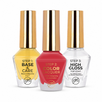 MollyNails Vinyl Effect System: набір «3-STEP Essentials» — «Coral»