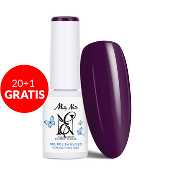 20+1 безкоштовно Гібридний лак LED/UV Gel Polish Molly Nails від Ewelina Staszak Talizman T3 Аметист без HEMA/Di-HEMA 7 г