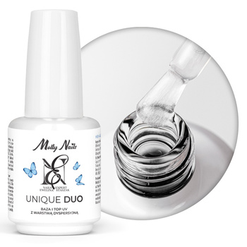 База та топ-покриття UV із дисперсійним шаром Unique Duo від Евеліни Сташак MollyNails 15 г