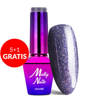 5+1 безкоштовно Гібридний лак Molly Nails Wedding Dream &amp; Champagne Spumante 8 г № 387