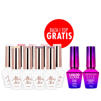 Набір із 9 кольорів Business Class HEMA/Di-HEMA Free + основа та топ-покриття БЕЗКОШТОВНО (S.O.S. Antidotum, Liquid Glass)