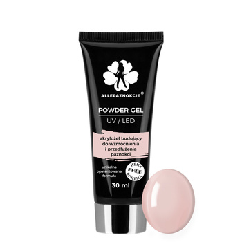 Порошковий гель акрилогель Allepaznokcie HEMA/Di-HEMA Free Nude 30 мл